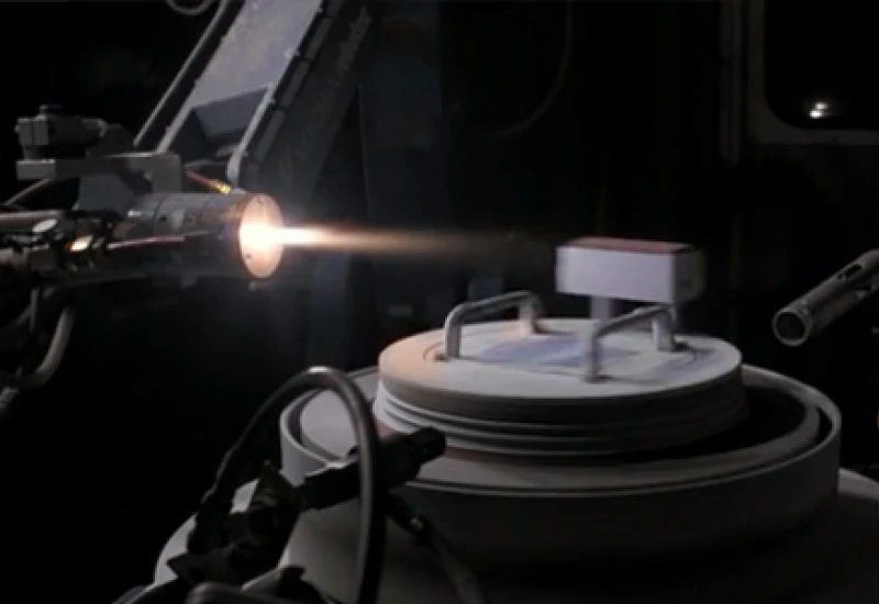 High-tech manufacturing process in use at MTU: Plasma spraying